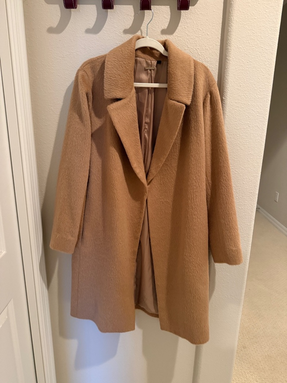 Magaschoni Camel Wool-Blend Single-Breasted Coat
